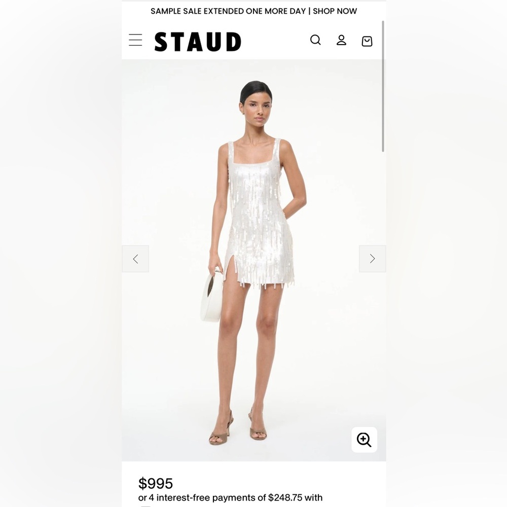 STAUD Le Sable Dress Pearl